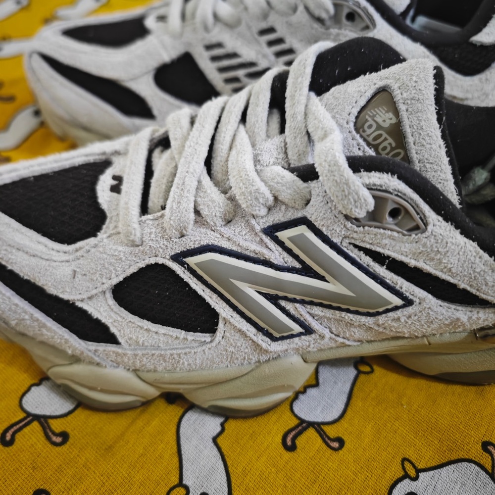 New Balance White and Black Athletic Lace-Up Sneakers - Picture 2 of 8